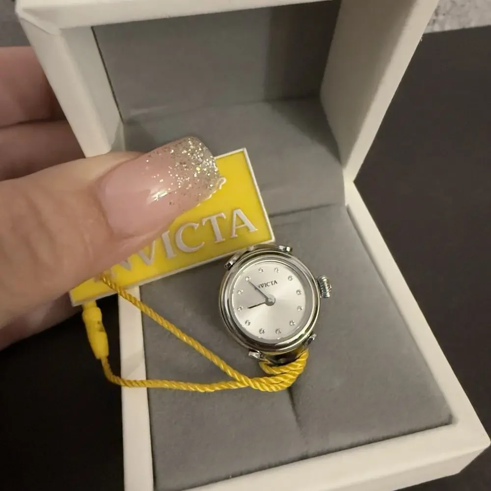 Invicta Angel Women's Ring Watch - 17.5mm, Silver (44480) $199 MSRP-NEW IN BOX - Picture 7 of 16